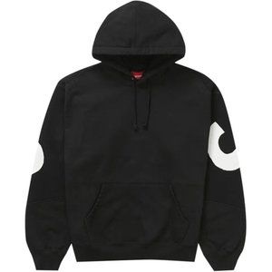 Supreme Big Logo Jacquard Hooded Sweatshirt Black Size Large